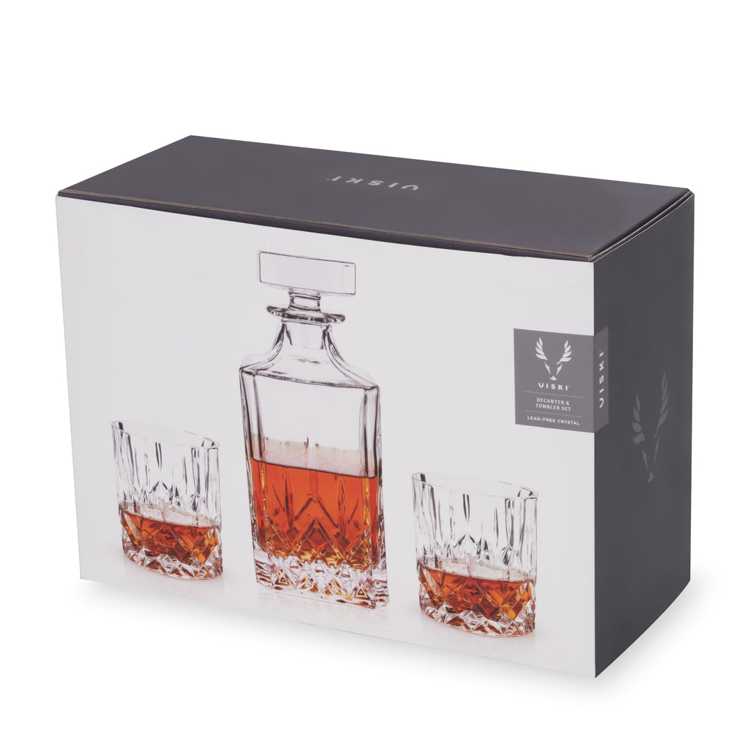 Admiral Crystal Decanter and Tumbler Set